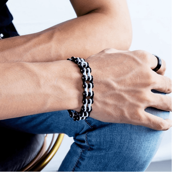 Men Stainless Steel Bracelet Bangle Motorcycle Bike Link Chain Jewelry Gifts