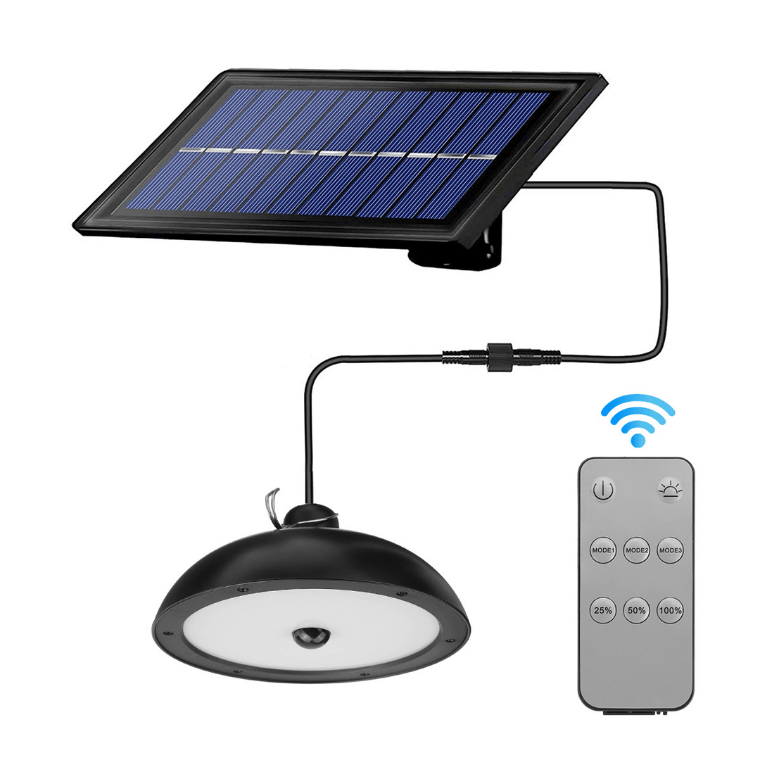 500W 900LM Solar Wall Lamp with Remote Control Polycrystalline Induction Pendant Light Waterproof Super Bright Outdoor Garden Yard Camping