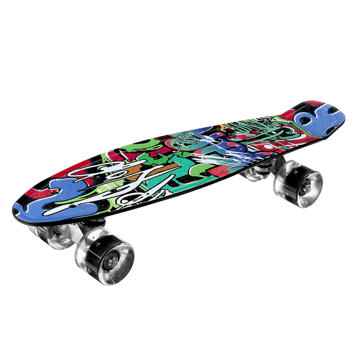 22 Inch Skateboard 4 Flashing Wheels Teenager Adult Figure Skating Street Outdoor Sports Skating Board