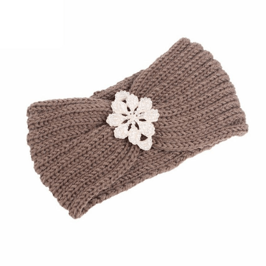 Handmade Crystal Beaded Wool Knitted Headband