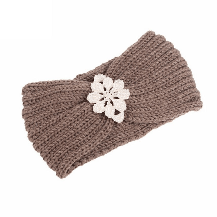 Handmade Crystal Beaded Wool Knitted Headband