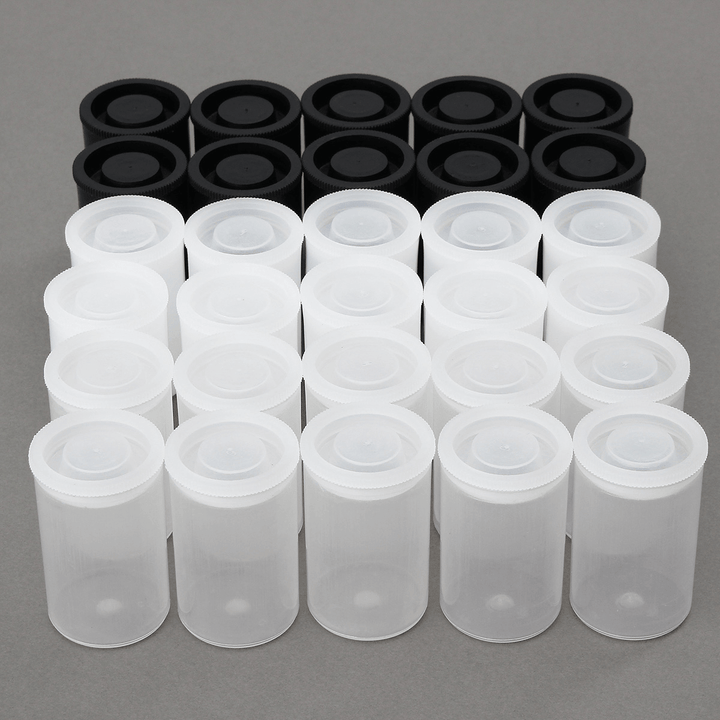 10Pcs Empty Black White Bottle 35Mm Film Cans Canisters Containers for Kodak Fuji