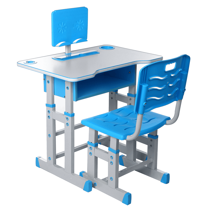 Children'S Study Desk Chair Set Ergonomic Height Adjustable Student Study Table Chair with Book-Stand Girls Boys Storage Drawer Writing Desk