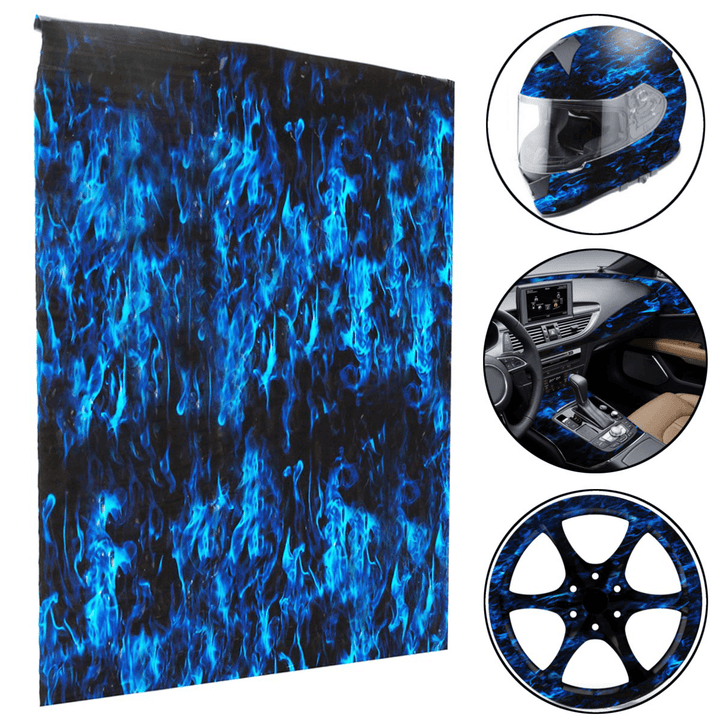 PVA Hydrographic Film Water Transfer Film Hydro Dip Blue Fire Style Decorations