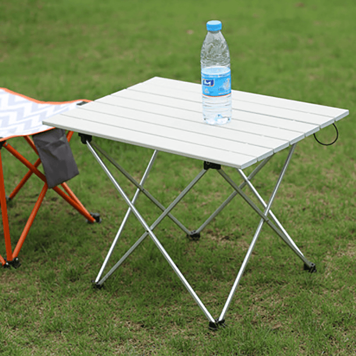 Ultra Light Aluminum Outdoor Folding Table Camping Barbecue Stall Portable Tea Table Stool with Organizer Bag