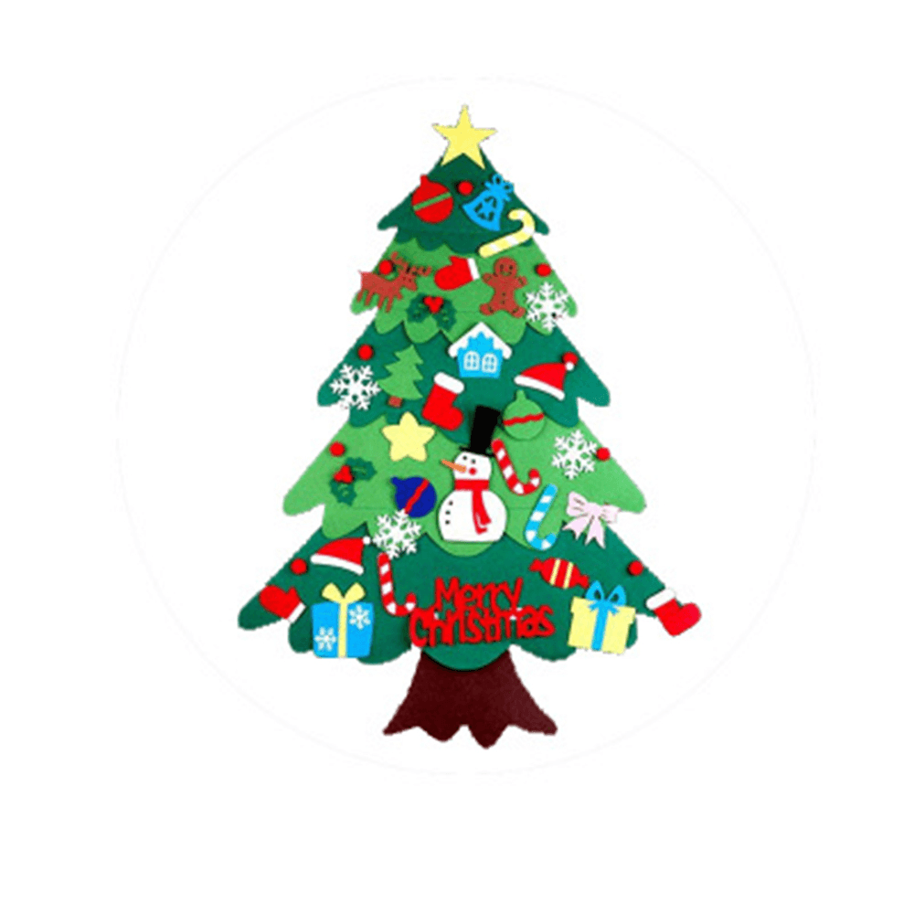 2020 Christmas Decor DIY Felt Christmas Tree for Home New Year Gifts Christmas Ornaments Santa Claus LED Xmas Tree