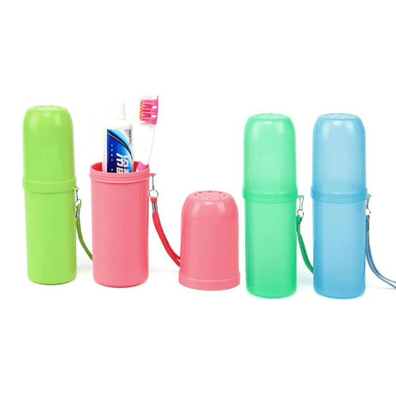 Honana Protable Outdoor Travel Toothbrush Storage Box Holder Toothpaste Towel Cup Organizer