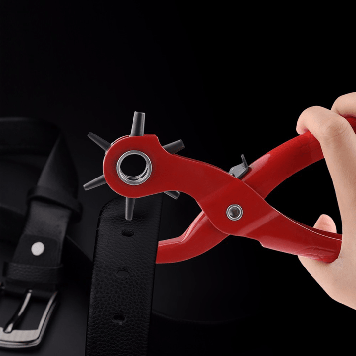 Honana WX-B1 9'' Sewing Leather Belt Hole Puncher Tools Pliers Hook Clamp 2/2.5/3/3.5/4/4.5MM Punch Size for Punching Hole Forceps Punch Head