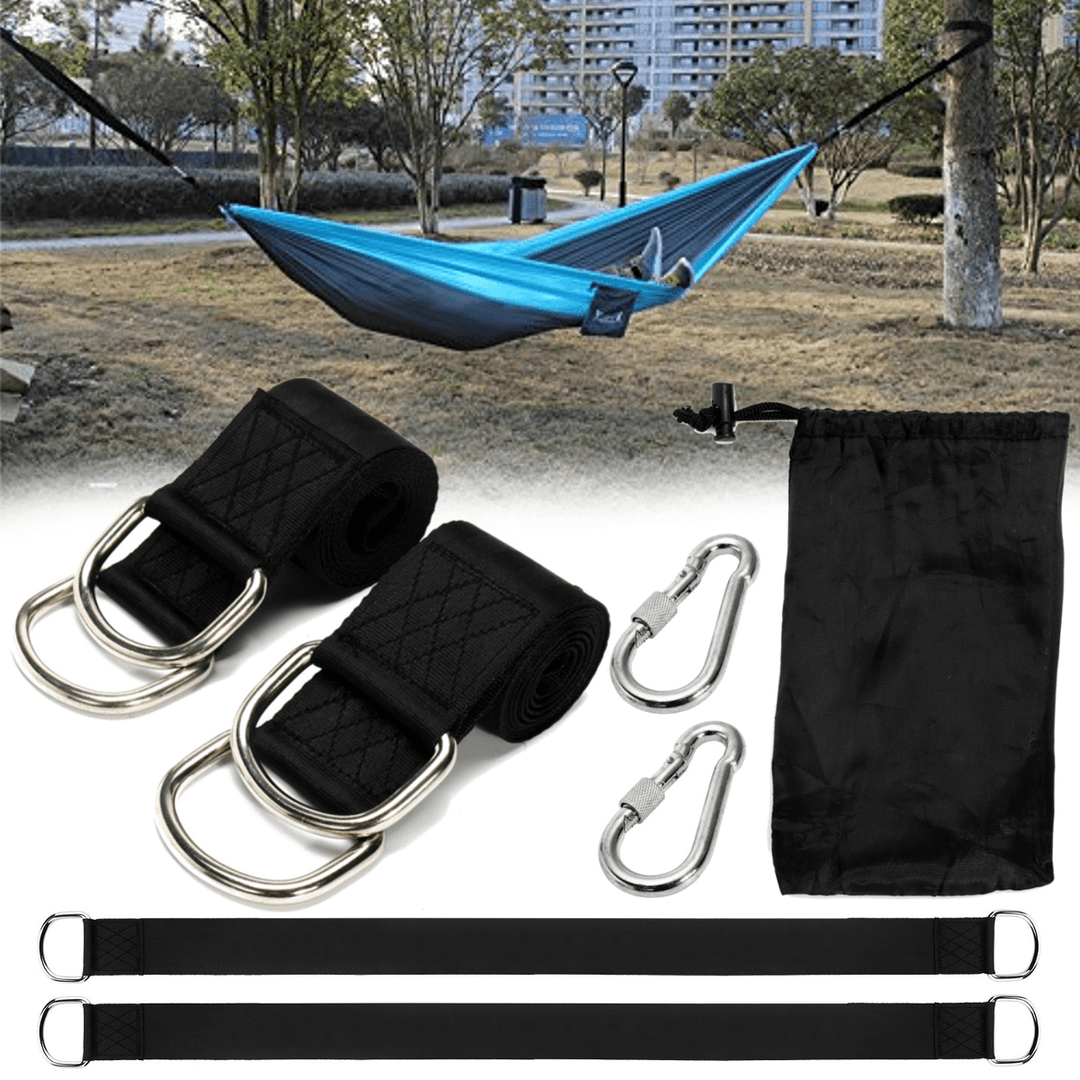 5Pcs Camping Hammock Swing Tree Sling Straps Set Heavy Duty Outdoor Accessory Garden Recreation