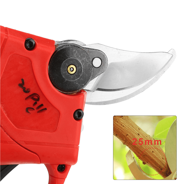 25Mm Electric Pruning Shears Pruning Scissors Bypass Sharpener Clippers for Garden Tool Bonsai Flower Cultivating Tool