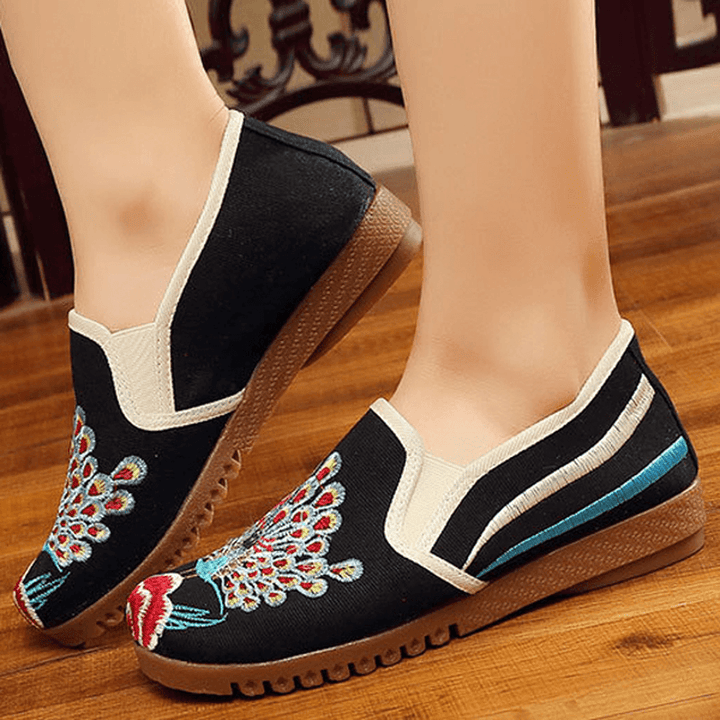 Women Loafers Flower Slip on Comfy Flat Casual Shoes