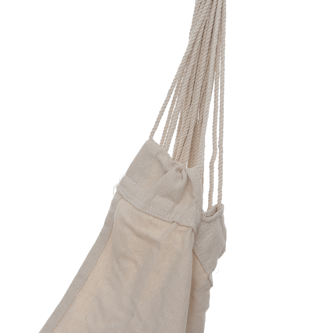 Canvas Swing Hanging Hammock Chair Cotton Rope Tassel Tree Chair Seat Patio Outdoor