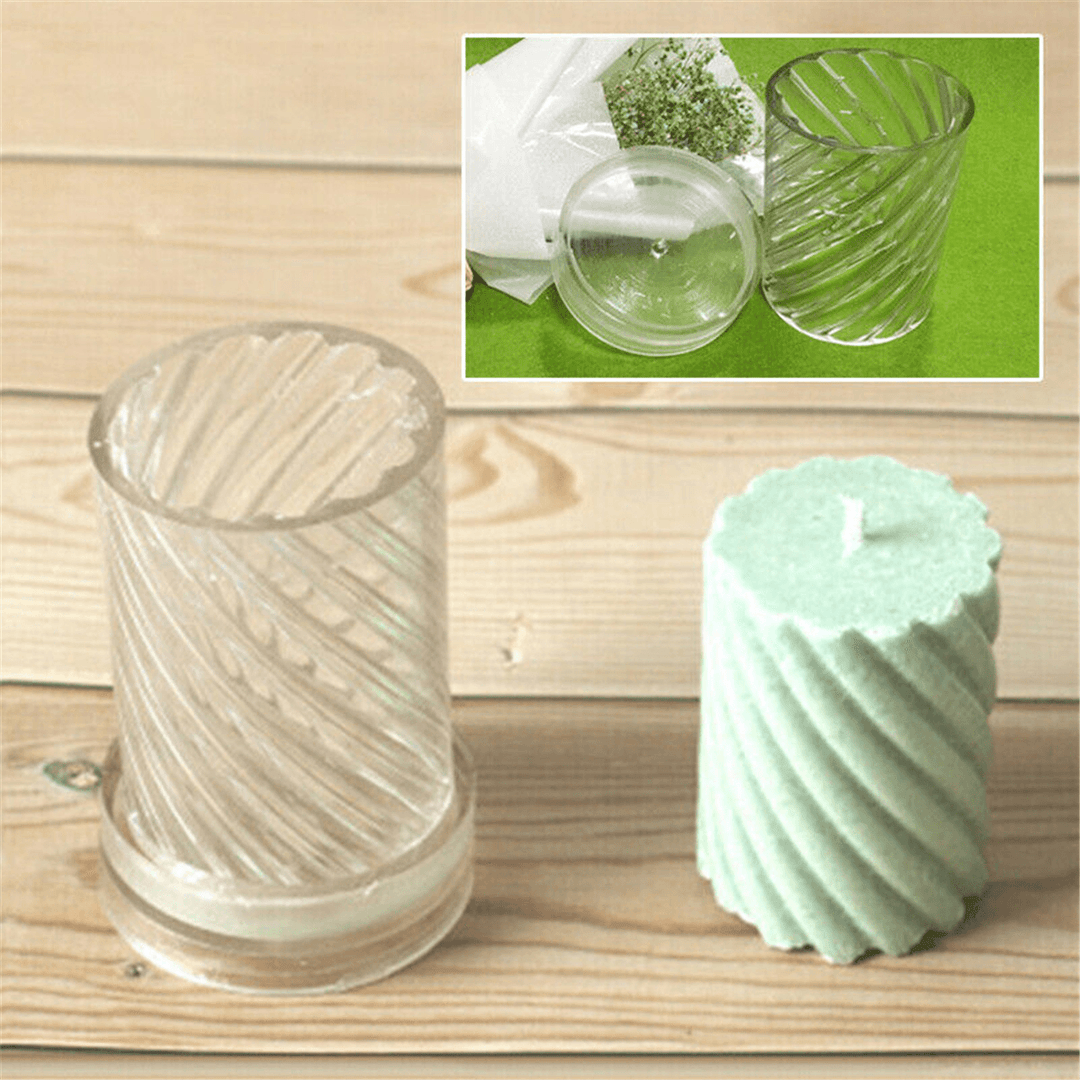 Candle Mold Plastic Spiral Shape DIY Craft Tool for Wax Candle Mould Making