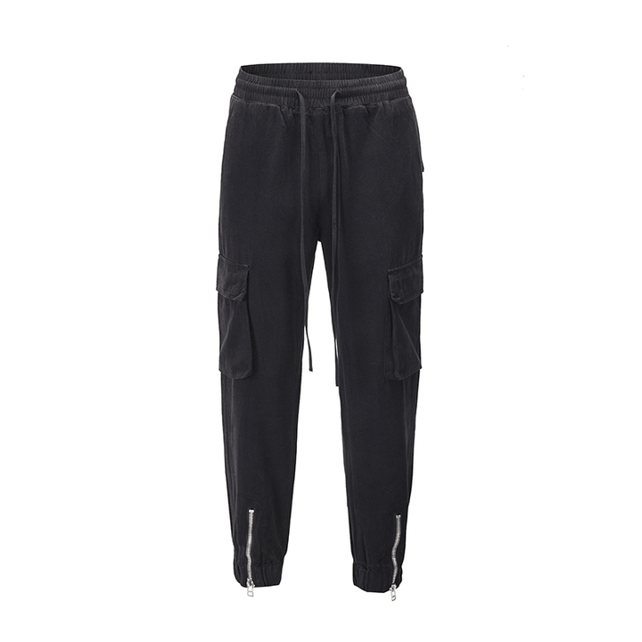 Casual Men'S Zipper Buckle Cargo Trousers