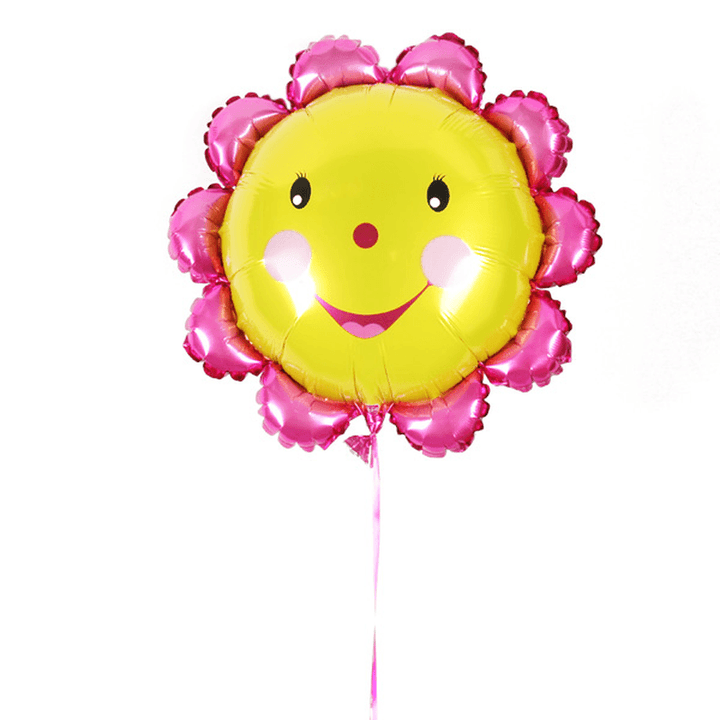 23 Inch Aluminum Foil Sunflower Balloon Smiling Face Balloons Birthday Party Decoration