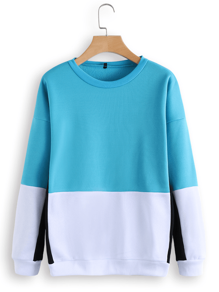 Patchwork Crew Neck Sweatshirt