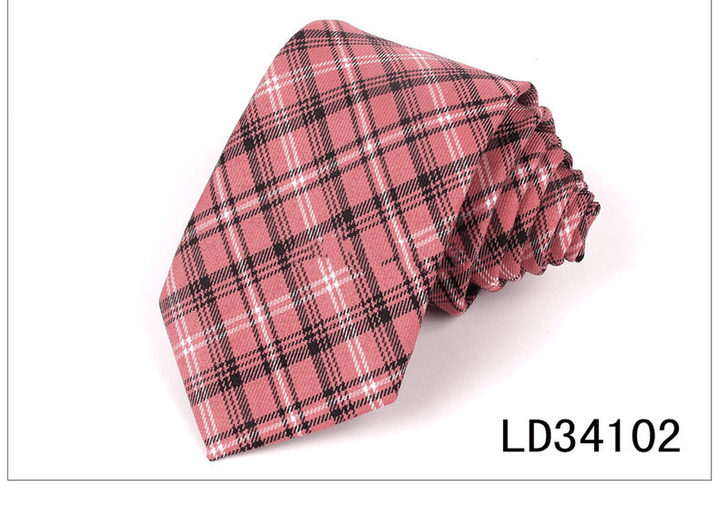 Plaid Series 7Cm Mens Suit Accessories