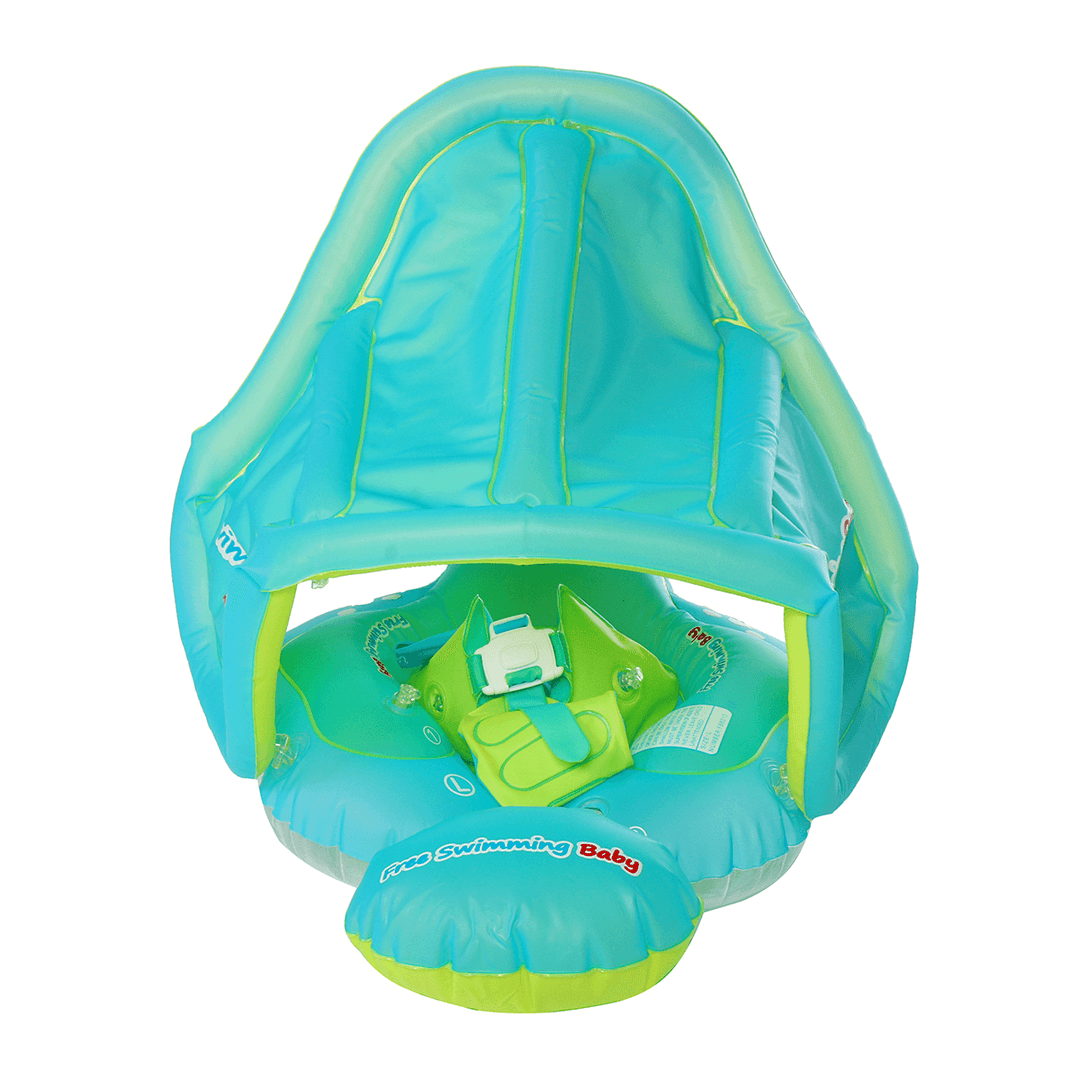 Inflatable Baby Swimming Ring Toddler Float Swim Pool Water Seat Canopy