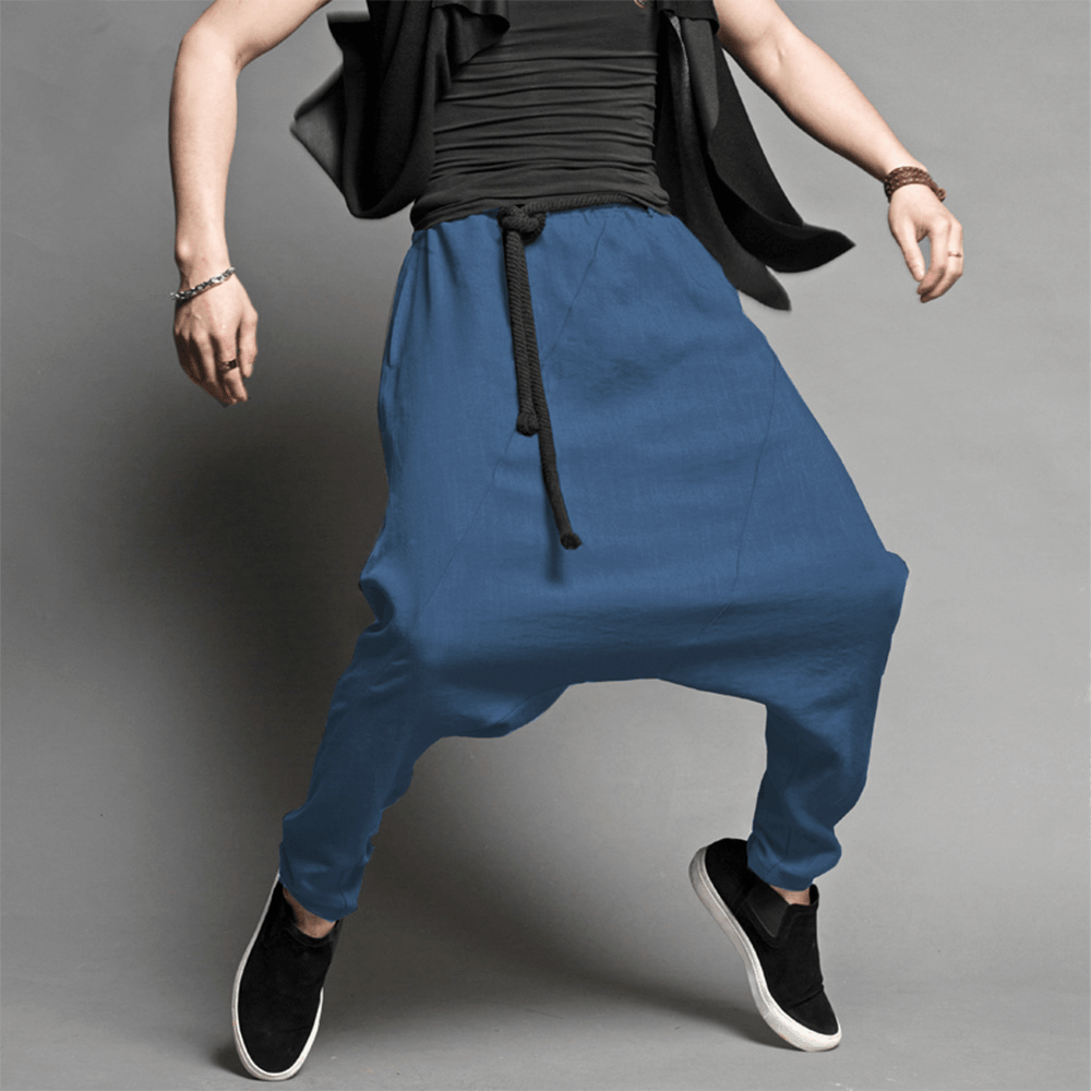 Mens Hip-Hop Loose Casual Harem Pants