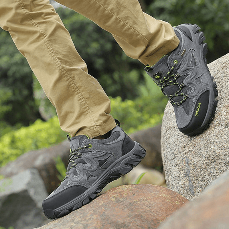 Big Size Men Comfortable Wear Resistant Outsole Outdoor Hiking Athletic Shoes