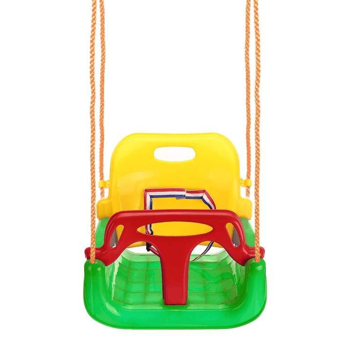 3-IN-1 Outdoor High Back Toddler Baby Swing Set Children Full Bucket Seat Swing for outside Playground Park - MRSLM