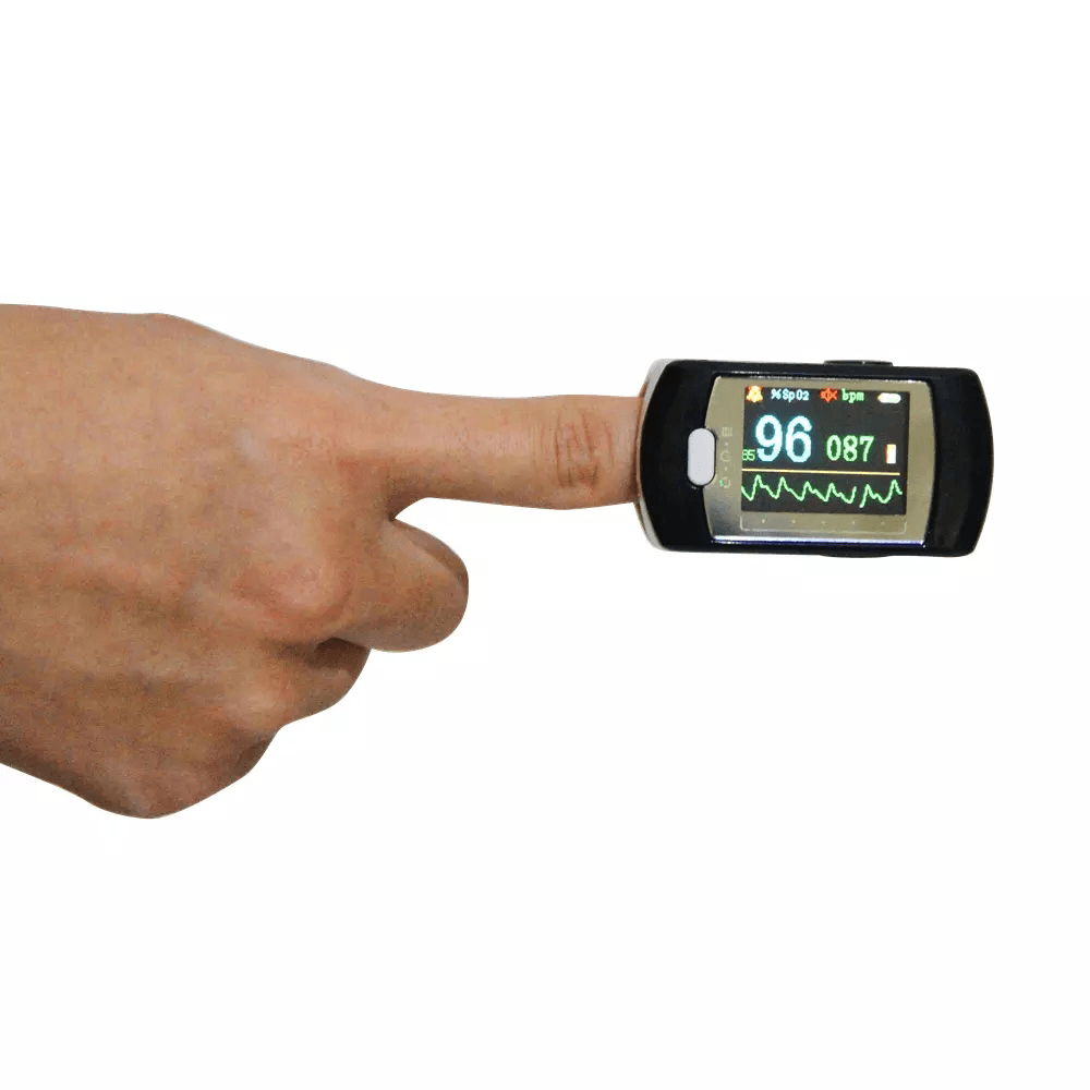 CMS50E Portable Fingertip Pulse Oximeter OLED SPO2 Blood Oxygen Saturation Heart Rate Monitor Saturator USB Connector Alarm