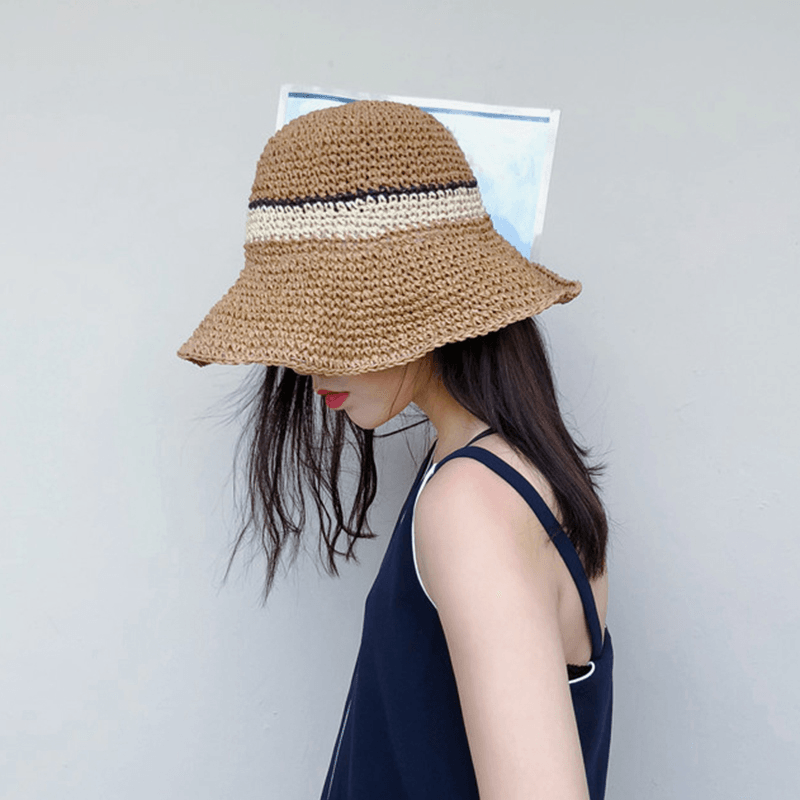 Women Outdoor Foldable Adjustable Straw Hat