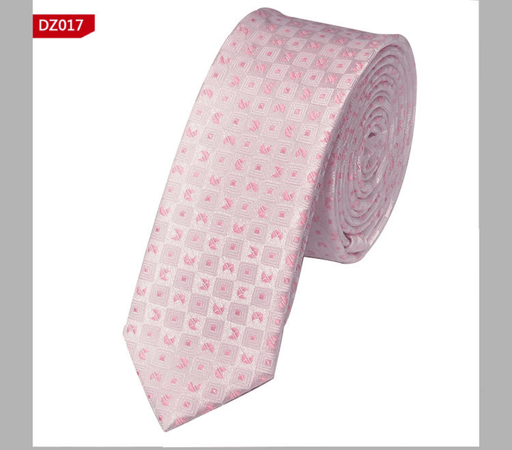 British Style Polyester Yarn Dyed Male 5Cm Narrow Tie