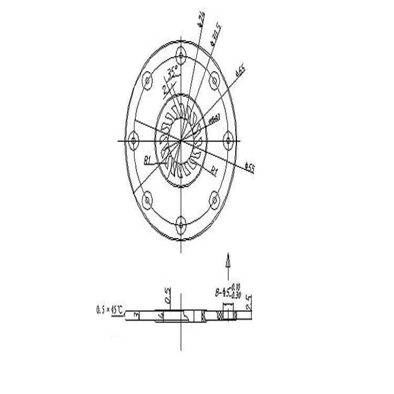 RISUNMOTOR Converter Torque Sensor Simulated Pedelec Assistant Sensor 8 Magnetic PAS-BZ-5(8) for E-Bike DIY Conversion Kit Parts