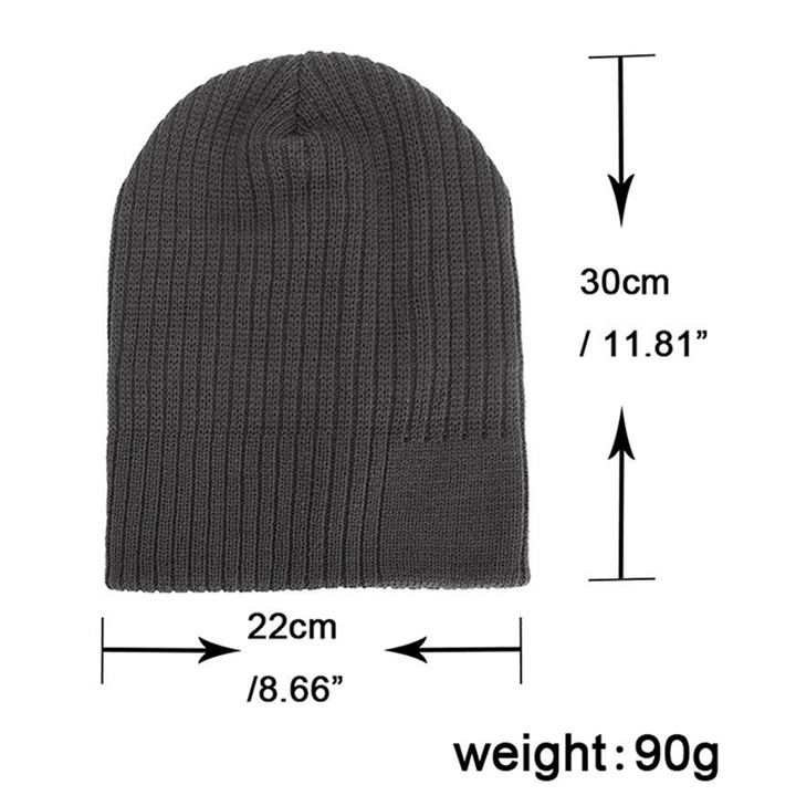 Men Winter Thicken Brimless Knitted Hat Slouch Beanie Caps