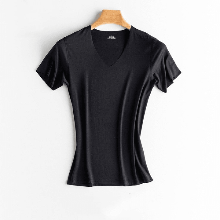 Ice Silk Seamless T-Shirt Men's Short Sleeve - Lightweight and Stylish