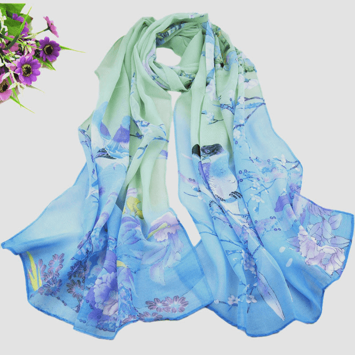 Chiffon Printed Chiffon Scarf for Women