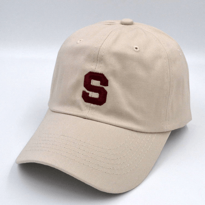 Three Bar Baseball Cap Men'S Soft Top Casual