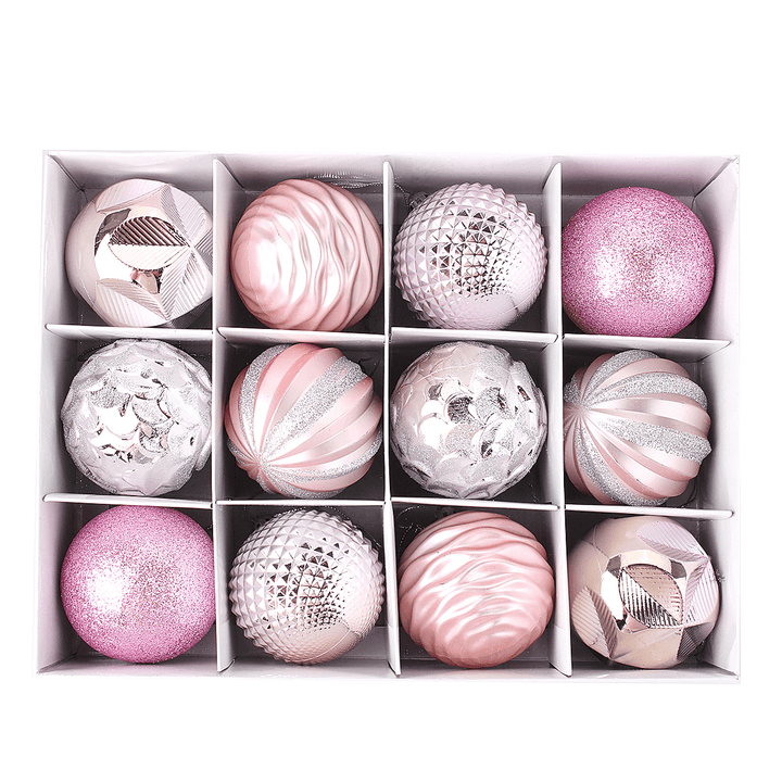 12Pcs 50Mm Christmas Tree Ball Baubles Decoration Xmas Hanging Party Ornaments - MRSLM