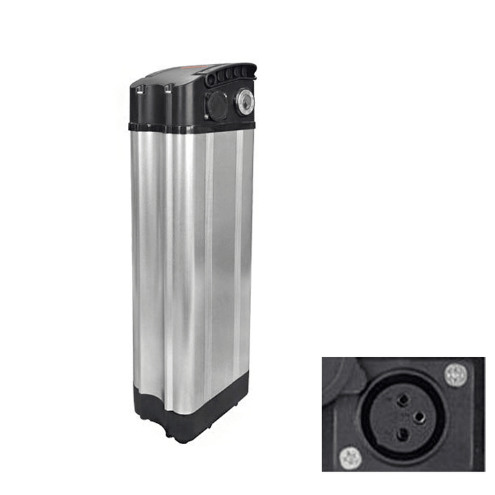 E-Bike Battery Case Aluminum Alloy DC Charging Port Battery Holder Case E-Bike Accessories without Battery