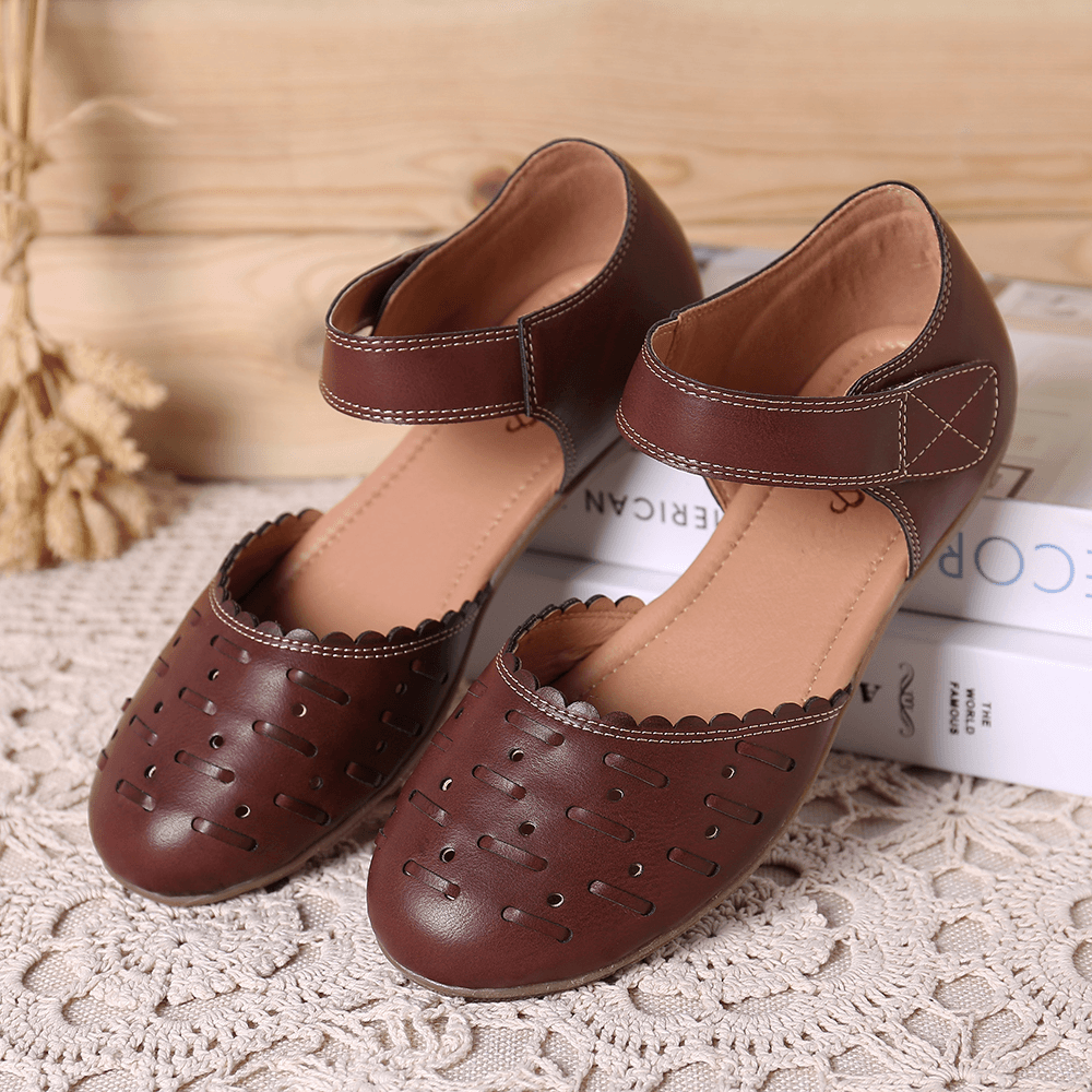 Women Casual Hollow Out Hoop Loop Flats