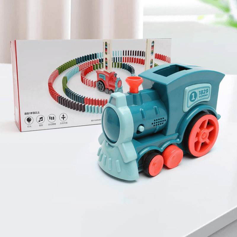 Puzzle Automatically Releases Licensed Electric Building Block Train