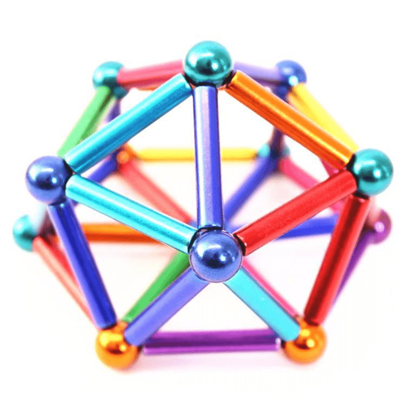 Educational Creative Toys Color Magnetic Stick Buck Ball Combination Iron Boxed