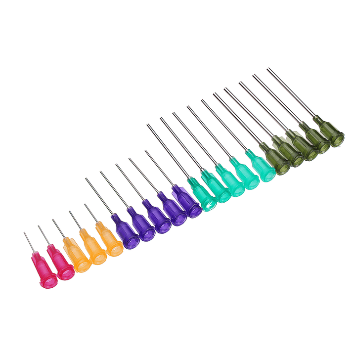 60Pcs/Set Dispensing Needle Kits Blunt Tip Syringe Needles Cap for Refilling and Measuring Liquids Industrial Glue Applicator