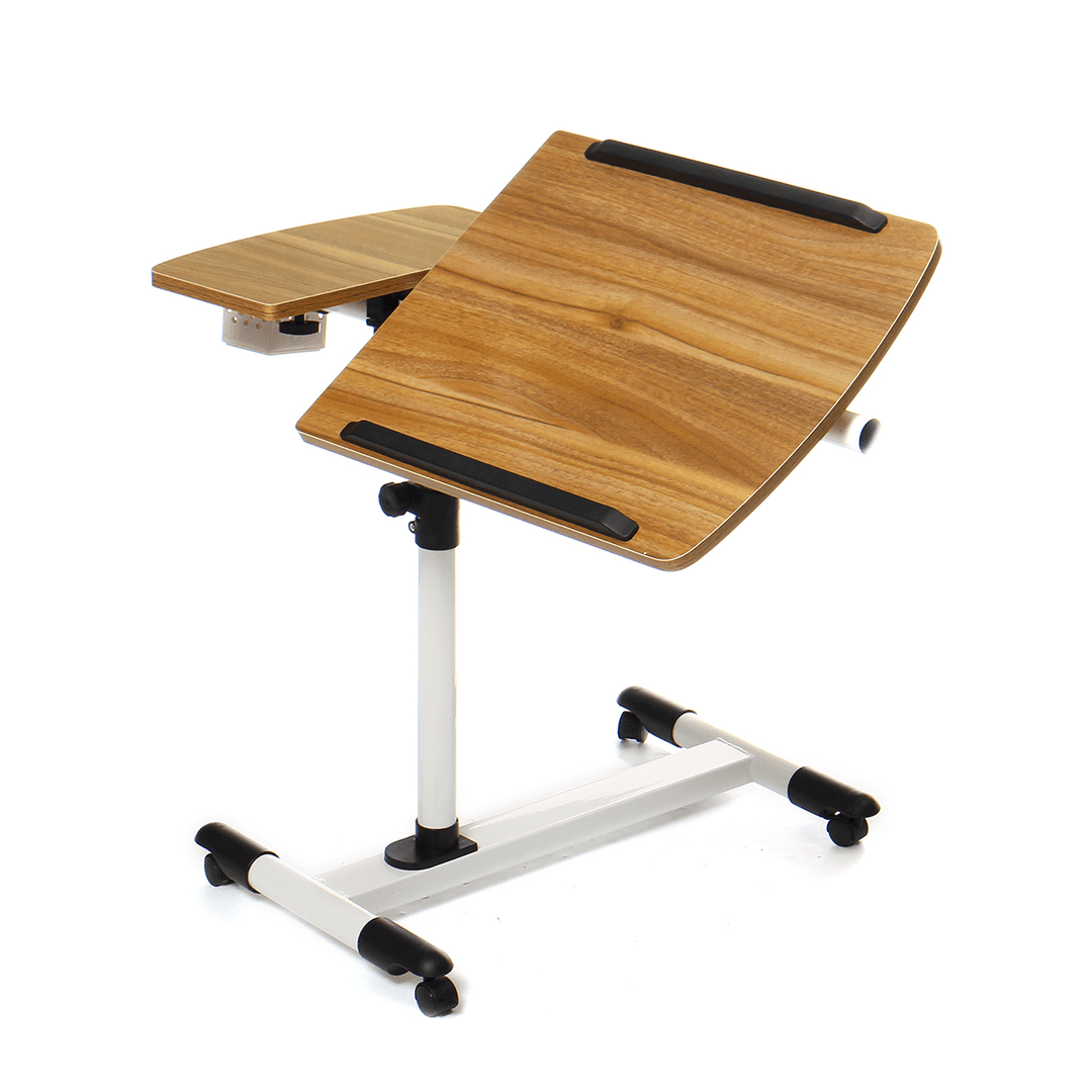 Mobile Rolling Laptop Desk Computer Table Stand Adjustable Bed Bedside Portable