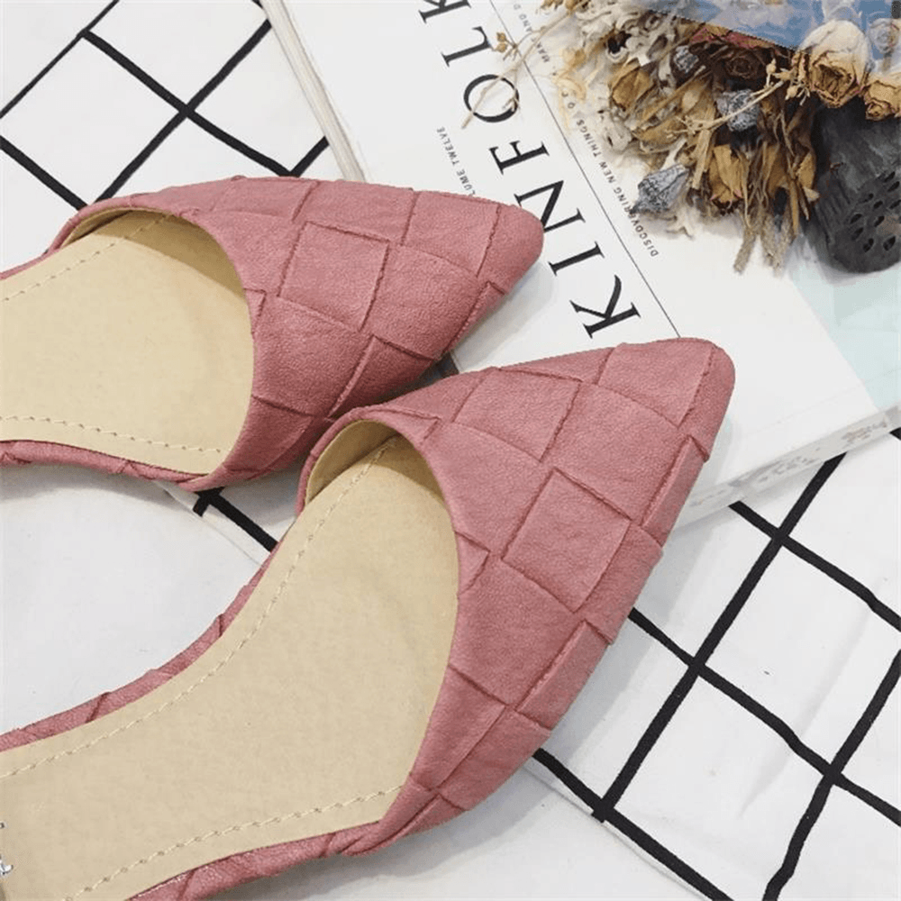 Women Comfy Pointed Toe Chic Ankle Buckle Strap D'Orsay Flats