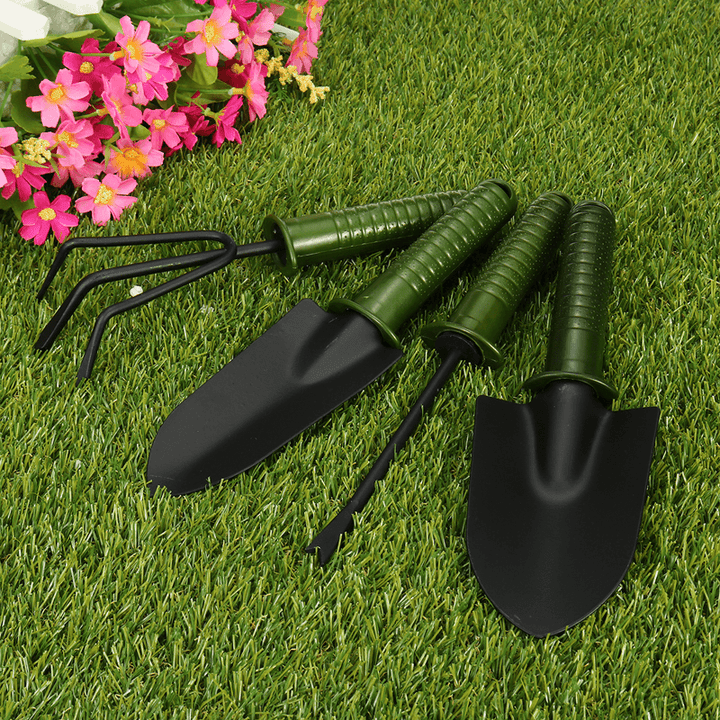 3/4Pcs Portable Gardening Tools Set Rake Fork Cultivator Trowel Kit Garden Tool