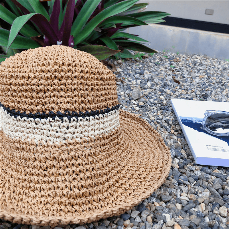 Women Outdoor Foldable Adjustable Straw Hat