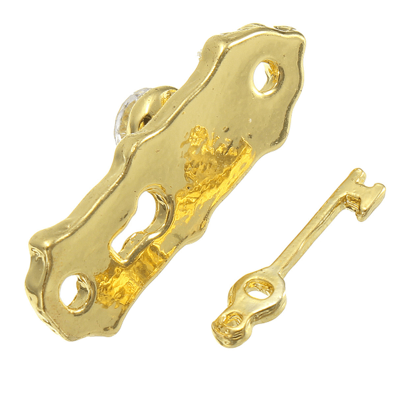 4Pcs 1:12 Miniature Metal Gold Door Lock Key Set for Dollhouse