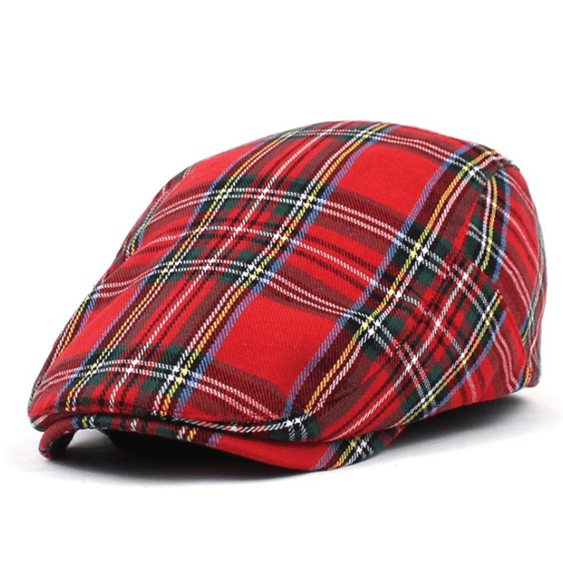 Women'S Art Contrast Plaid Painter Hat