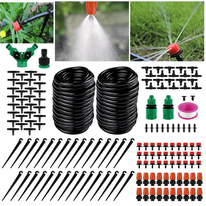 149Pcs DIY Micro Drip Irrigation System Garden Automatic Watering Kits with Adjustable Nozzles Courtyard Cooling Systerm