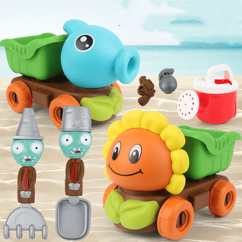 Large Beach Toy Car Plant Story Summer Thicken Beach Set