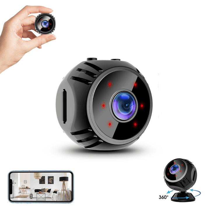 W8 1080P 360¬∞ WIFI USB Mini IP Camera Hotspot Connection Infra Night Vision Alarm Push 2 in 1 Wireless Small Recorder Surveillance Camera - MRSLM