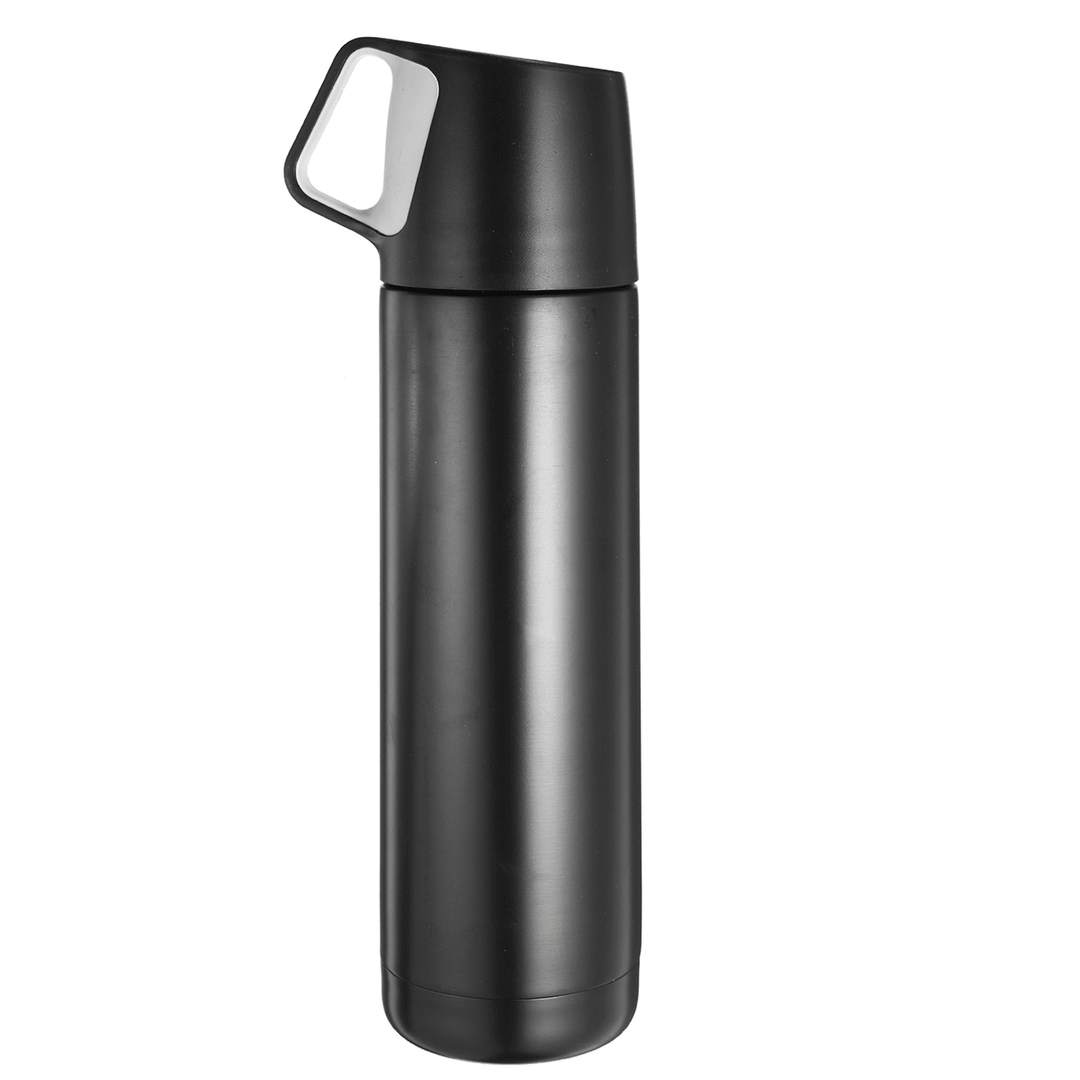 500Ml Stainless Steel Thermal Vacuum Water Bottle Hot Coffee Lid Travel Cup Mug - MRSLM