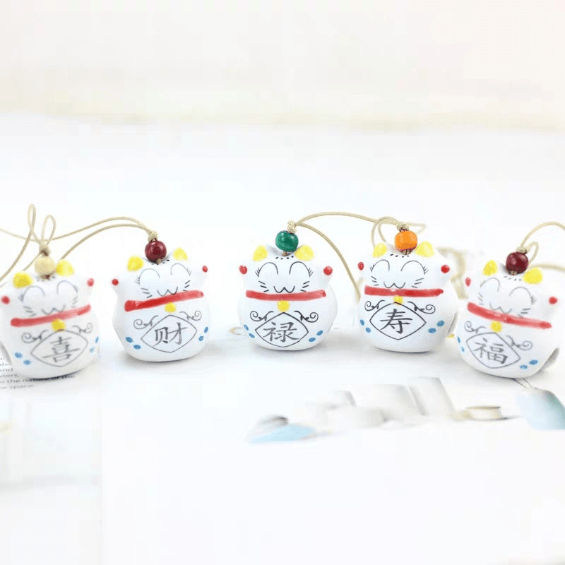 Small Lucky Cat Ceramic Car Interior Handicraft Ornaments